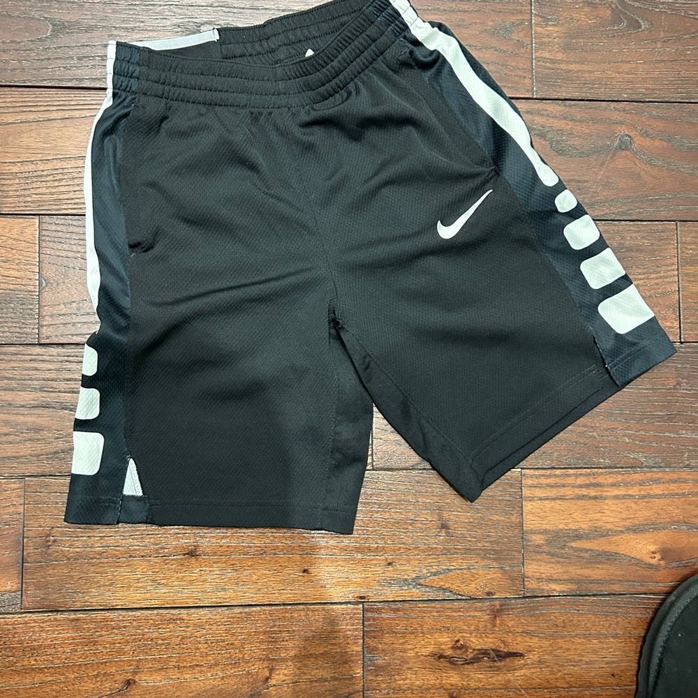 Nike Black and Gray Elite Sports Shorts Kids